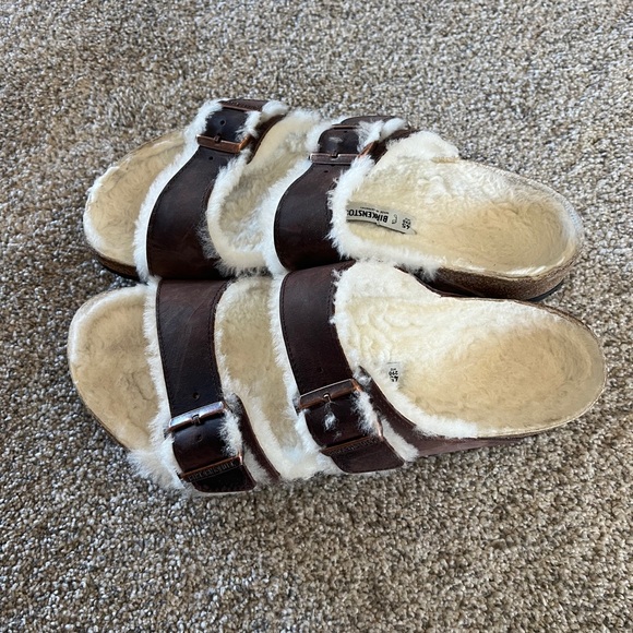 Mens Birkenstock Arizona with Fur - Picture 4 of 4
